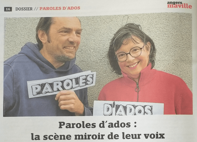 Le projet Paroles d'ADOS est dans la presse à Angers en mai-juin 2025